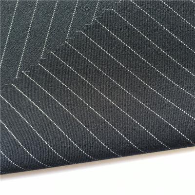 China Antistatic Classic Mens Polyester Rayon Netting TR Fabric Accommodating Stripe Elastic for sale