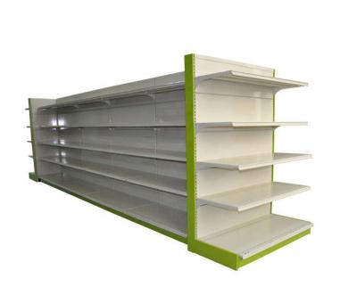 China Supermarket double sided display rack for retail gondola shelving for sale