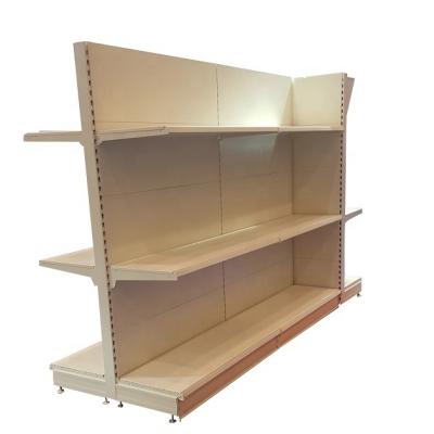 China Single Sided Gondola Metal Shelving Steel Shelf For Supermarket Store Display Rack for sale