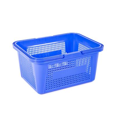 China Wholesale Super Mall Wire Handle Plastic Carry Mini Supermarket Shopping Basket for sale