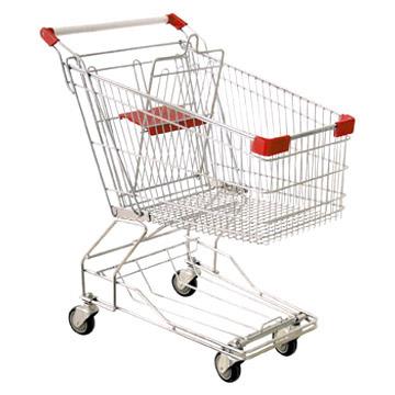 China Folding Supermarket Shopping Trolley for sale