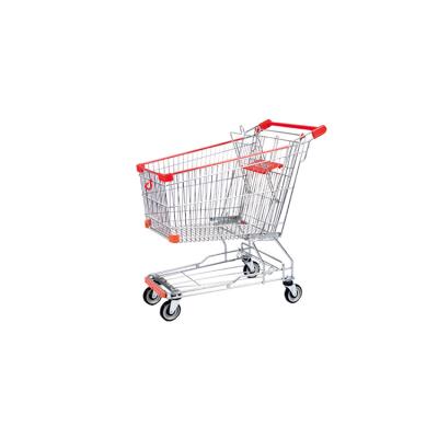 China Supermarket Chrome Folding Shopping Cart for sale