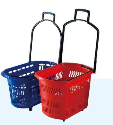 China Supermarket Supermarket Hand Retail Plastic Shopping Baskets for sale