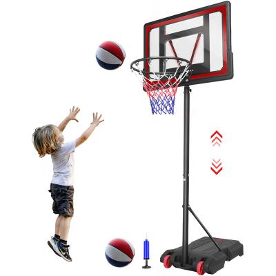 China Painted Iron Antufer BS02 Red Height Adjustable Movable Stable Outdoor Portable Basketball Hoop Stands For Kids for sale