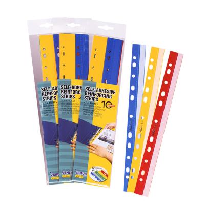 China PP Hole Folder Side Reinforcing Filing Tape With Adhesive Back for sale