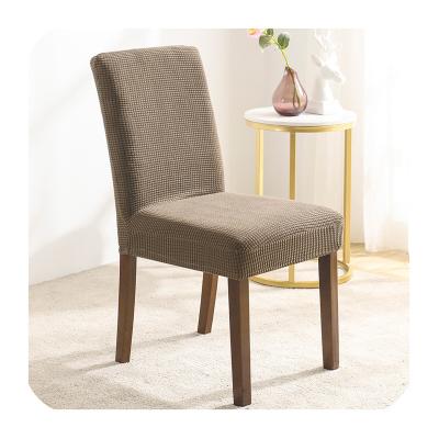 China Durable printed dining chair cover folding chairs slipcovered dining chair for jacquard checked pattern for sale