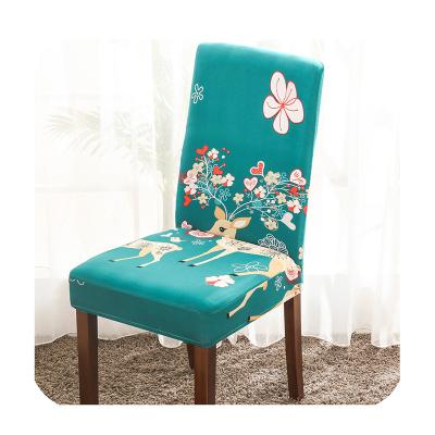 China Printed Durable Spandex Dining Chair Covers Modern Style Cheap Price Massage Chair Cover For Dining Room for sale