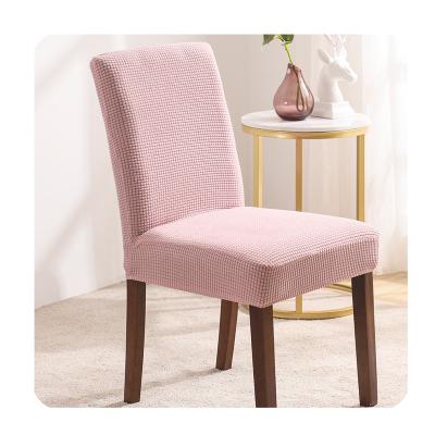 China Durable Slipcover Velvet Spandex Dining Room Seat Protector Elastic Chair Cover for sale