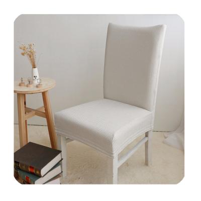 China Home Decoration Products White Spandex Waterproof Chair Cover Elastic Waterproof Dining Chair Cover for sale