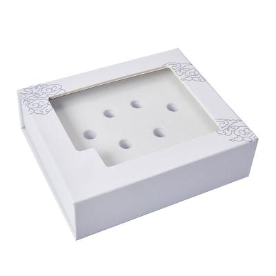 China Recycled Matte White Paper Rigid Cardboard PVC Lid Luxury Magnetic Gift Box Toy Jewelry Packaging Materials Custom Printing With Clear Window for sale