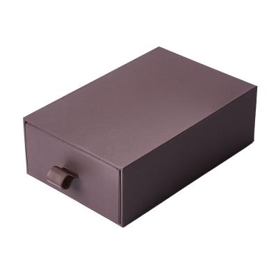 China Custom Recycled Materials Crate Package Cardboard Drawer Style Chocolate Gift Packaging Paper Box With Handles Paper Box For Candy for sale