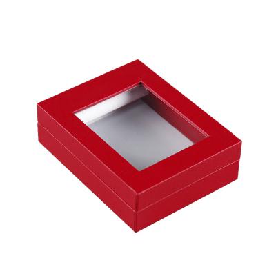 China High Quality Recycled Materials New Style Clear PVC Window Paper Box Cardboard Box Packaging Custom Gift Box With Window for sale