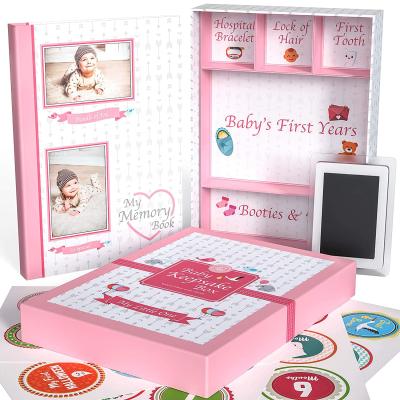 China Lovely Baby Memory Book With Keepsake Box Baby Album Photo Album Baby Shower Gifts for sale