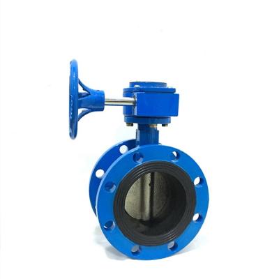 China General Goods Using Low Price Oil Seal Handwheel Turbine Manual Double Flange Butterfly Valve for sale