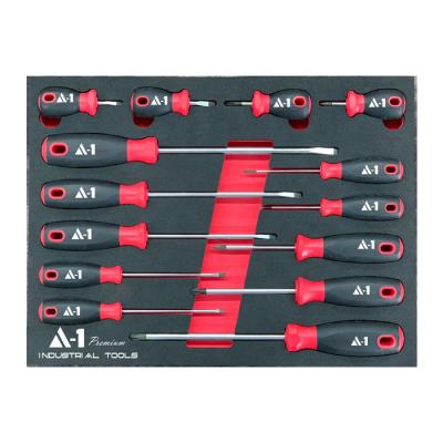 China High Quality Maintenance Tool A-1 (EVA) 14 Pcs Screwdriver Set for Drawer Trolley for sale