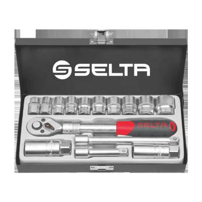 China SELTA Auto Repair Hot Selling 16 Pcs 3/8 Dr. Socket Set Automotive Socket Tool for sale