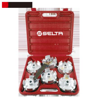 China Heavy Duty Auto Repair SELTA 7 Pcs Truck Oil Filter Cap Wrench Set For Auto Car Repair for sale