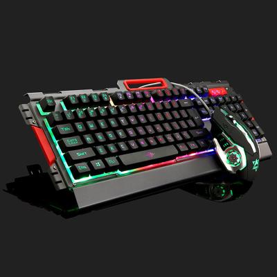 China Gaming USB Gaming Cable Led Computer Keyboard and Mouse Combo with 3200 DPI Backlight for sale