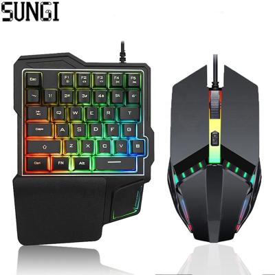 Κίνα For One-Handed Mechanical Gaming Keyboard RGB Mini Gaming Keypad Backlit Portable Game Controller for Tablet Phone PC PS4 Xbox Gamer προς πώληση