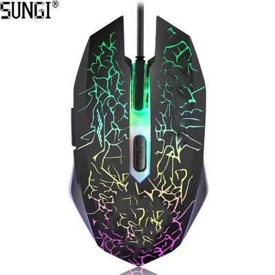 China Cheapest Wired Mouse Coloful 3D RGB Gaming LED Backlight 6D Computer Gamer Optical Gaming Wired Mouse for sale