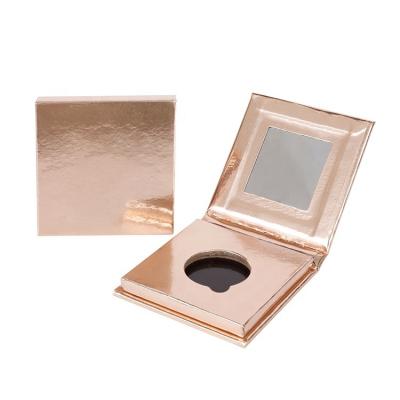 China DIY Waterproof Gold Cosmetic Paper Packaging 26mm Pan Luxury Eyeshadow Palette Private Empty Magnetic Label for sale