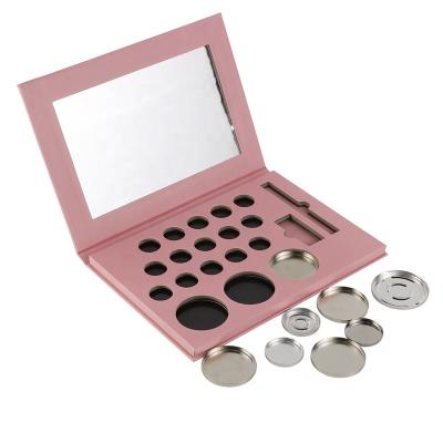 China Good Price Waterproof Pink Eyeshadow Palette Good Quality Eyeshadow Palette Pink Empty Eyeshadow Palette 18 Colors for sale