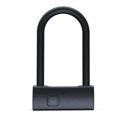 China Double Store Smart Front U-shaped Padlock Open U-shaped Insert Aluminum Glass Anti-theft Smart Fingerprint Door Lock for sale