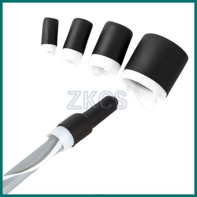 China Close-ended Epdm Cold Shrink End Cap positioned over the end of a wide range of cables for sale