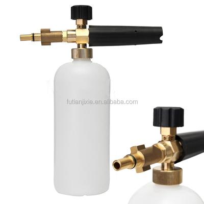 China Plastic+Brass Car Pressure Washer Jet Wash Snow Foam Lance Gasket Sprayer Bottle Tool for sale