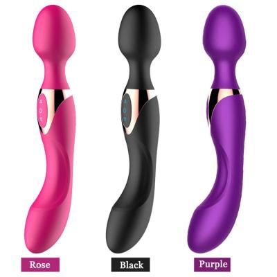 China Dual Vibration Women Muscle Female Vaginal Massage Stick Wand Massager Personal Dildos 10 Speeds 7 Main Vibrations Mature Women Vibrator For Women for sale