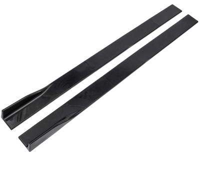 China New Arrivals 200cm Design PP Car Accessories Gloss Black or Carbon Fiber Look Universal PP Side Skirts for sale