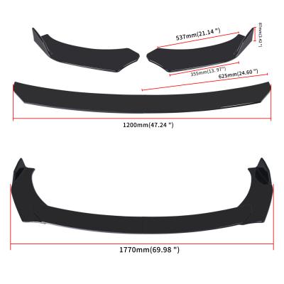 China PP For Audi, Ford, BMW, Honda, Chevrolet, GMC Car (Round) Front Bumper Lip Chin Spoiler Universal pp Front Bumper Lip Sopiler Win for sale