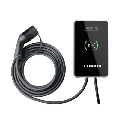 China Current / Voltage Monitoring Indoor 16a 11kw Ev Charging Station With Type 2 Plug for sale