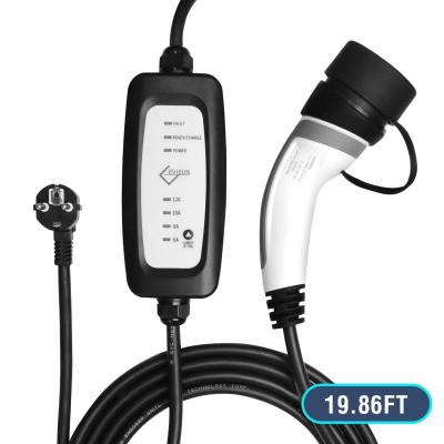 China Fast Charge 16A IEC62196 Mode Type - 2 AC Charger 3.5KW EVSE Ev Charger Portable Electric Vehicle Car Charger for sale