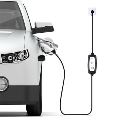 China Screen Display Level 2 SAE J1772 16A Electric Vehicle Charging Station NEMA 14-50 EV Portable Charger for sale