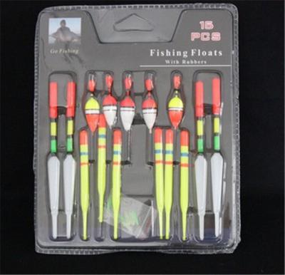 China 1 Set (15Pcs) Buoy Plastic Vertical Fishing Float Set Tool Fishing Plastic Fishing Floats Wholesale for sale