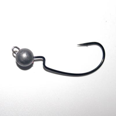 China High Carbon Fishhook Feed Jig Crank Hook 3.5g 5g 7g Steel Feed Jig Head/4pcs/pack Feed For Soft Lure for sale