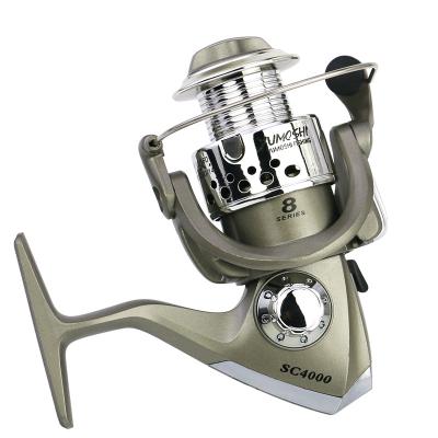 China Metal / Plastic Quality Fishing Rod Reel 5.5:1 Ratio Fishing Spinning Reel SC1000-7000 Series Plastic Fishing Reels for sale