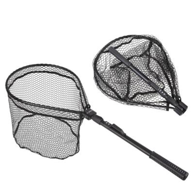 China High Quality Aluminum Alloy +Nylon Aluminum Alloy Fly Fish Landing Net Folding Nylon Fishing Net for sale