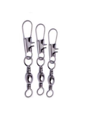 China Stainless Steel Fishing Swivels Solid Rings Fishing Pin Line Connector With Snap Swivels for sale