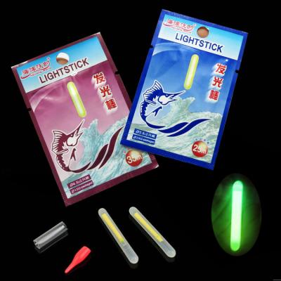 China 100bag/box Plastic Fishing Glow Stick Fishing Night Light Luminescent Stick for sale