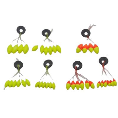 China EVA 40packs/lot Mini Fishing Float Bobber Beans Oval Rig Making Floating Beans Red /Yellow/Mix pearl carp fishing for sale