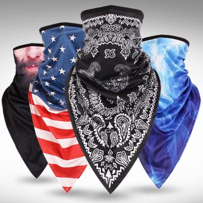 China Breathable Quick-Drying Bandana Sports Triangular Face Mask Sunscreen Head Recycling Windproof Scarf for sale