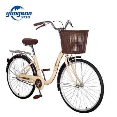 China Ride 24 Inch Steel MTB Frame City Bicycle Customized Bikes With R35 Twist Clutch for sale