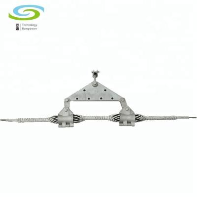 China Conductor Protect And Overhead Wire Preformed Helical Grip Double Cable Suspension Clamp OPGW for sale