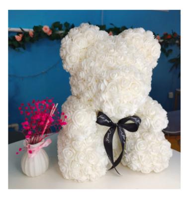 China Popular and High Quality Wholesale PE Rose Bear Valentine's Day Gifts for sale