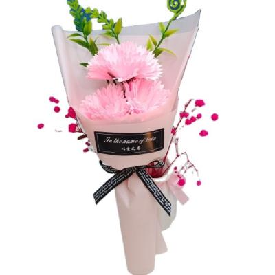 China Washable Flower Rose Bouquet Flower Custom Valentine's Day Christmas Flower Promotion Gift Soap Bouquet for sale