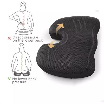 China Memory Improves Posture Coccyx Pain Rest Cushion Sciatica Pain Relief Memory Foam Cushion for sale