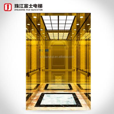 China China Office Modern Construction Ideal Commercial Vertical PVC Polished Tiles Floor Safe Panoramic Passenger Elevator Elevator for sale