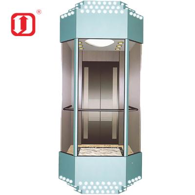 China Small Modern Capsule Elevator Glass Elevator Lifts Panoramic Villa Elevator Guided Passenger Elevator for sale